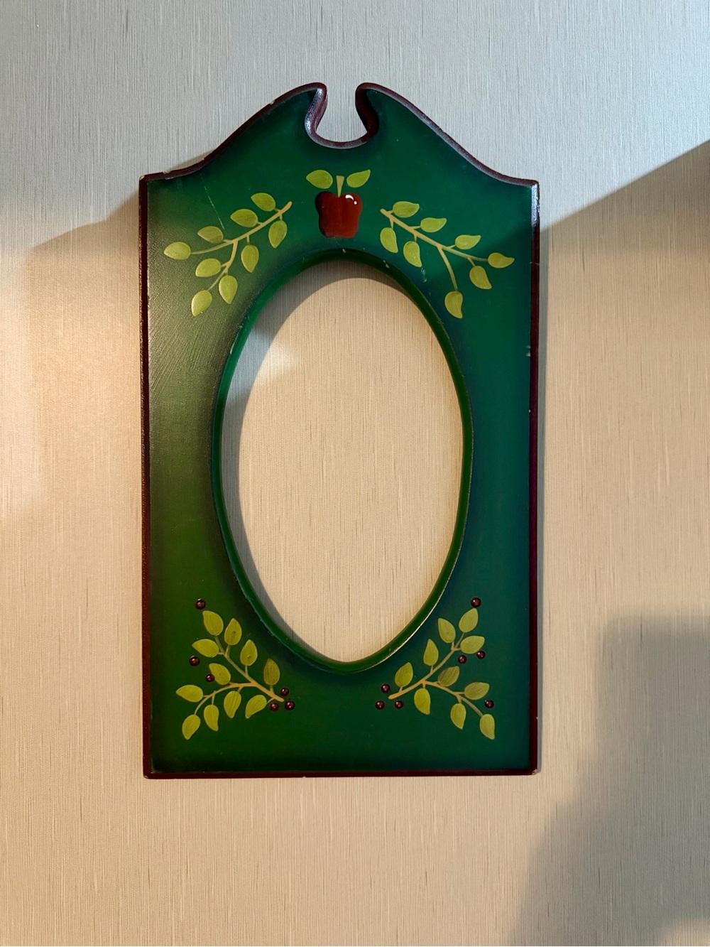 Vintage Folk Art Apple Wall Frame